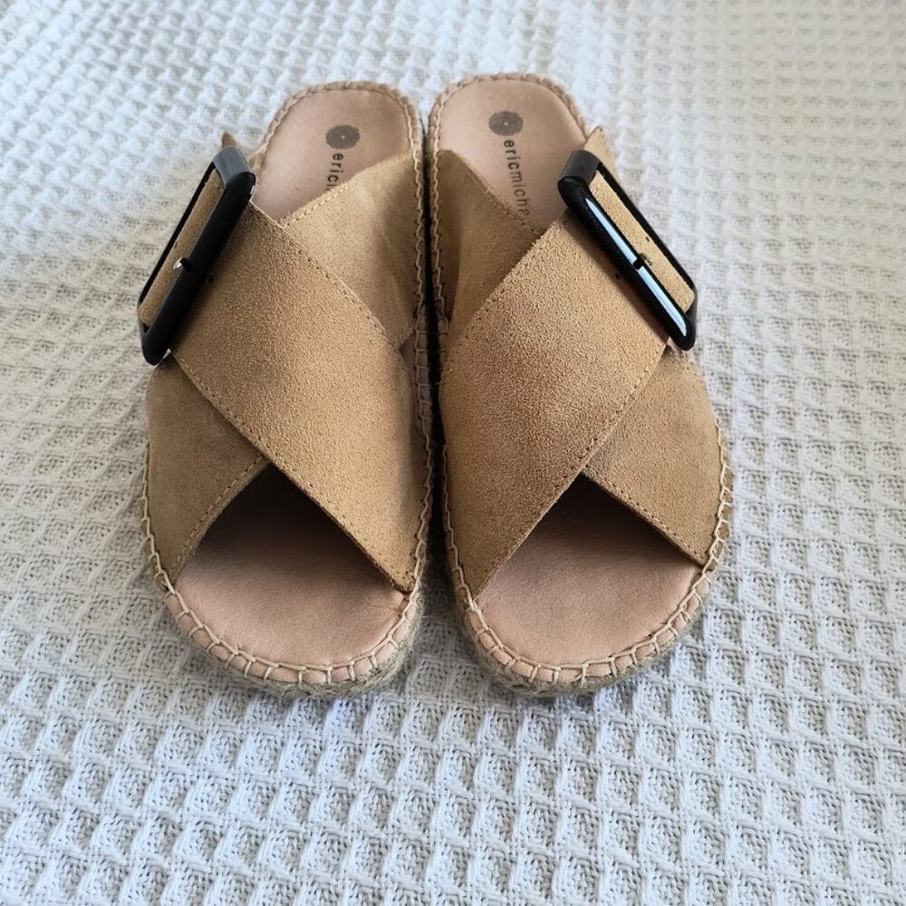 Eric Michael Leather Slide-On Sandals